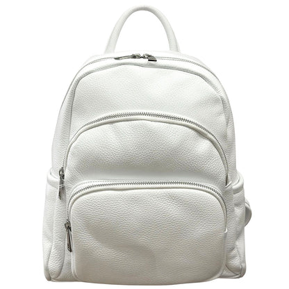 Carola Cow Leather Travel Backpack - Made In Italy