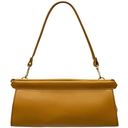 Eliora Italian Cow Leather Convertible Baguette Bag - Made In Italy