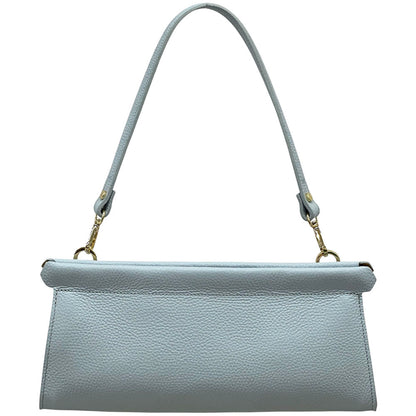 Eliora Italian Cow Leather Convertible Baguette Bag - Made In Italy