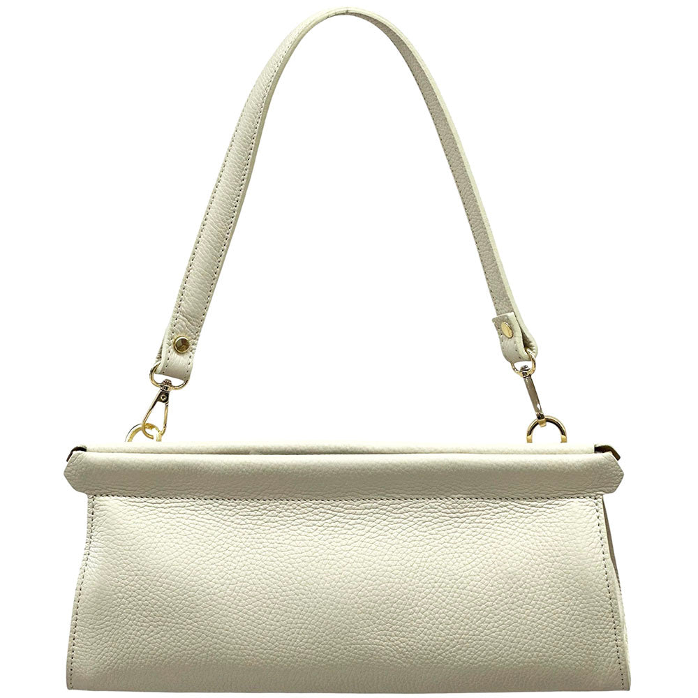Eliora Italian Cow Leather Convertible Baguette Bag - Made In Italy