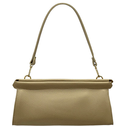 Eliora Italian Cow Leather Convertible Baguette Bag - Made In Italy