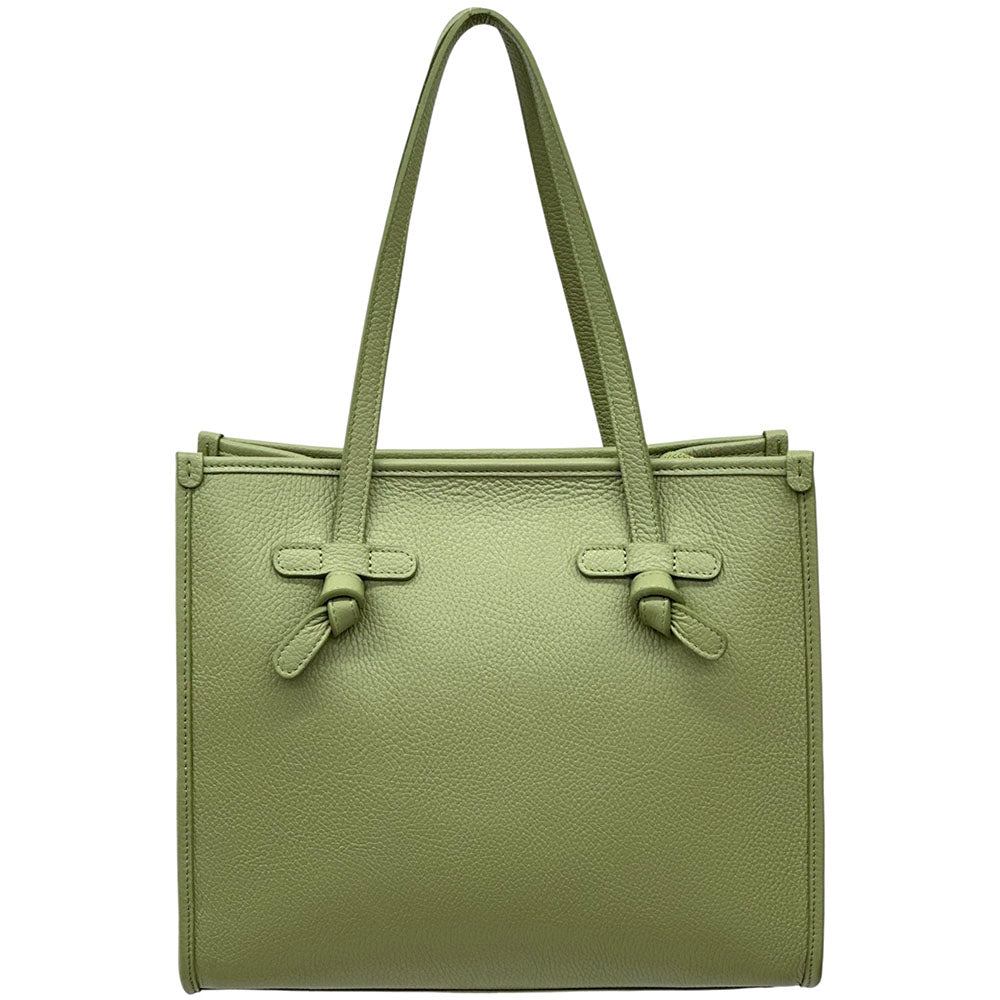 Lara Cow Leather Work Tote Bag - Made In Italy