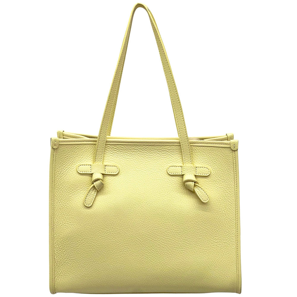 Lara Cow Leather Work Tote Bag - Made In Italy