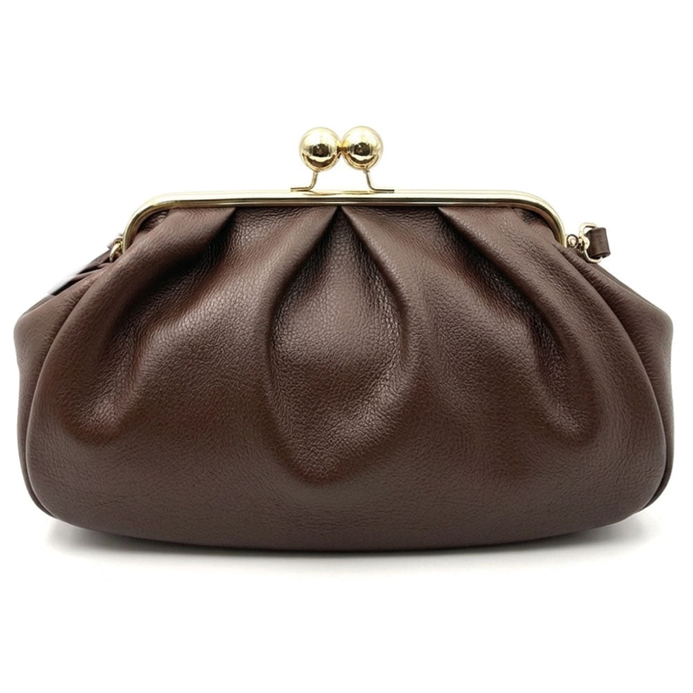 Brunella Frame Cow Leather Bag - Made In Italy