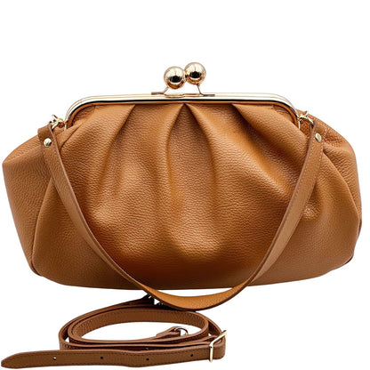 Brunella Frame Cow Leather Bag - Made In Italy