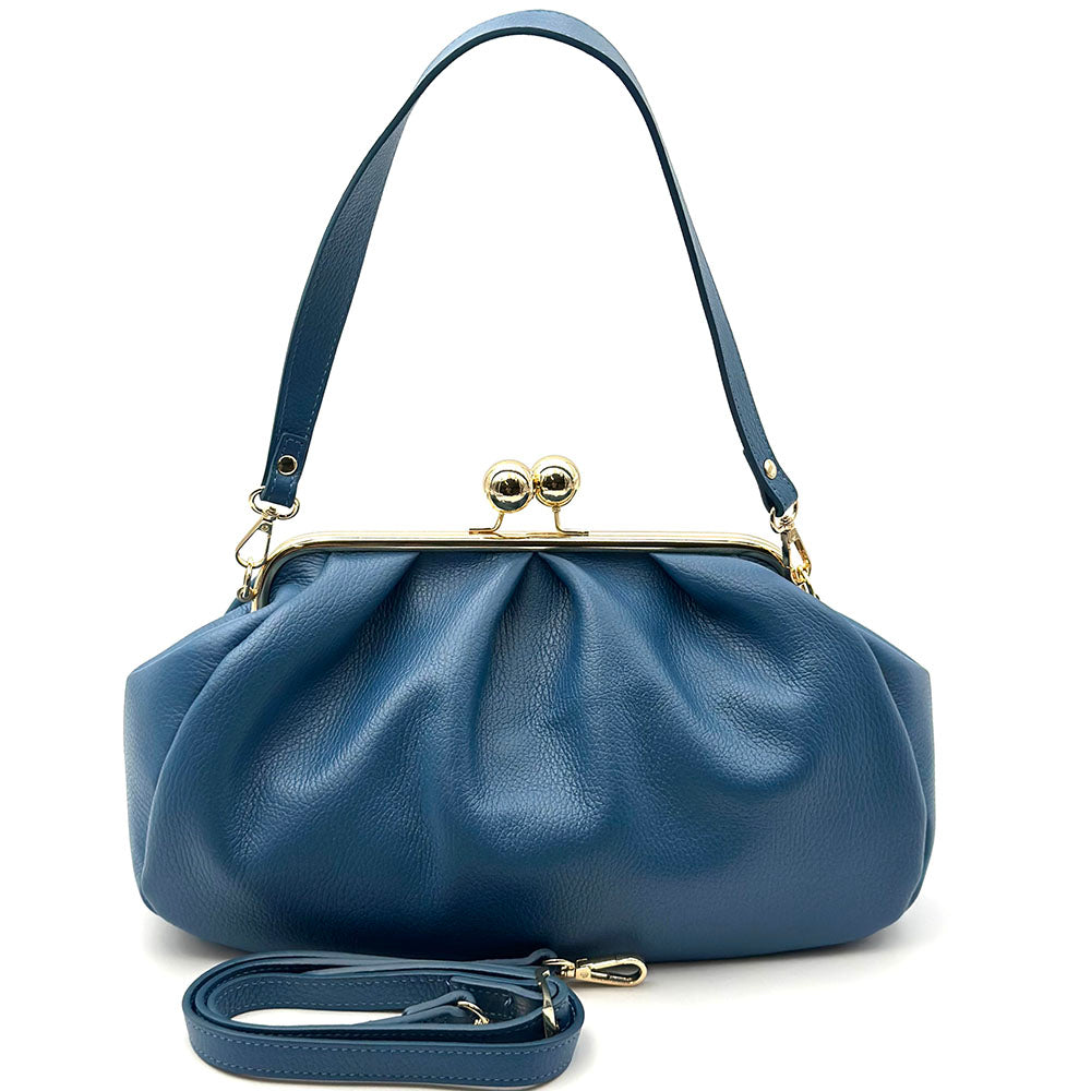 Brunella Frame Cow Leather Bag - Made In Italy