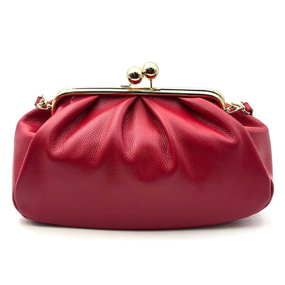 Brunella Frame Cow Leather Bag - Made In Italy