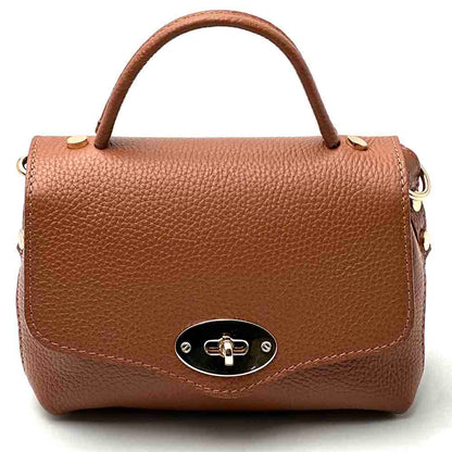 Venezia Cow Leather Top Handle Crossbody Bag - Made In Italy