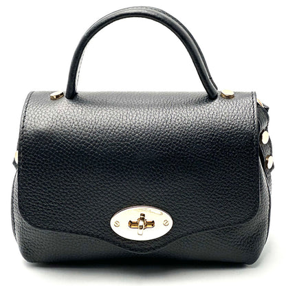 Venezia Cow Leather Top Handle Crossbody Bag - Made In Italy