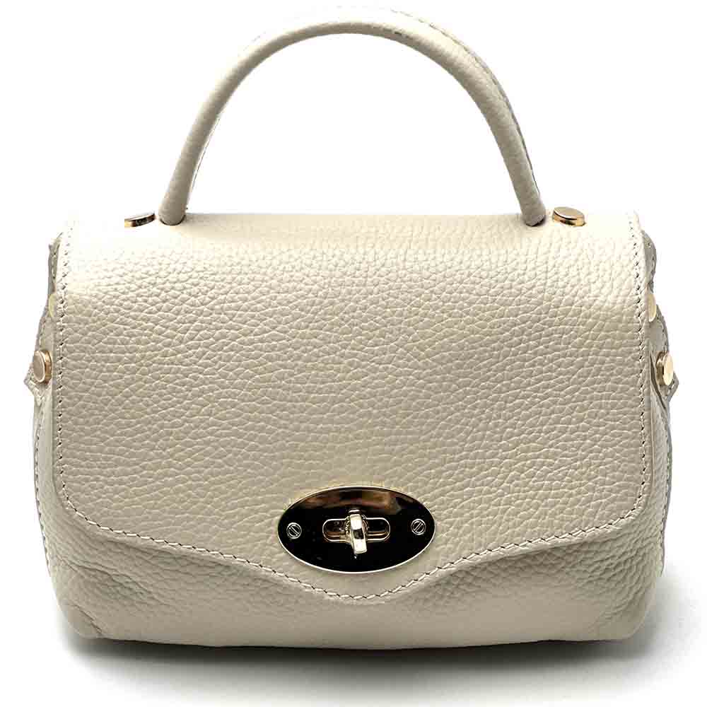 Venezia Cow Leather Top Handle Crossbody Bag - Made In Italy