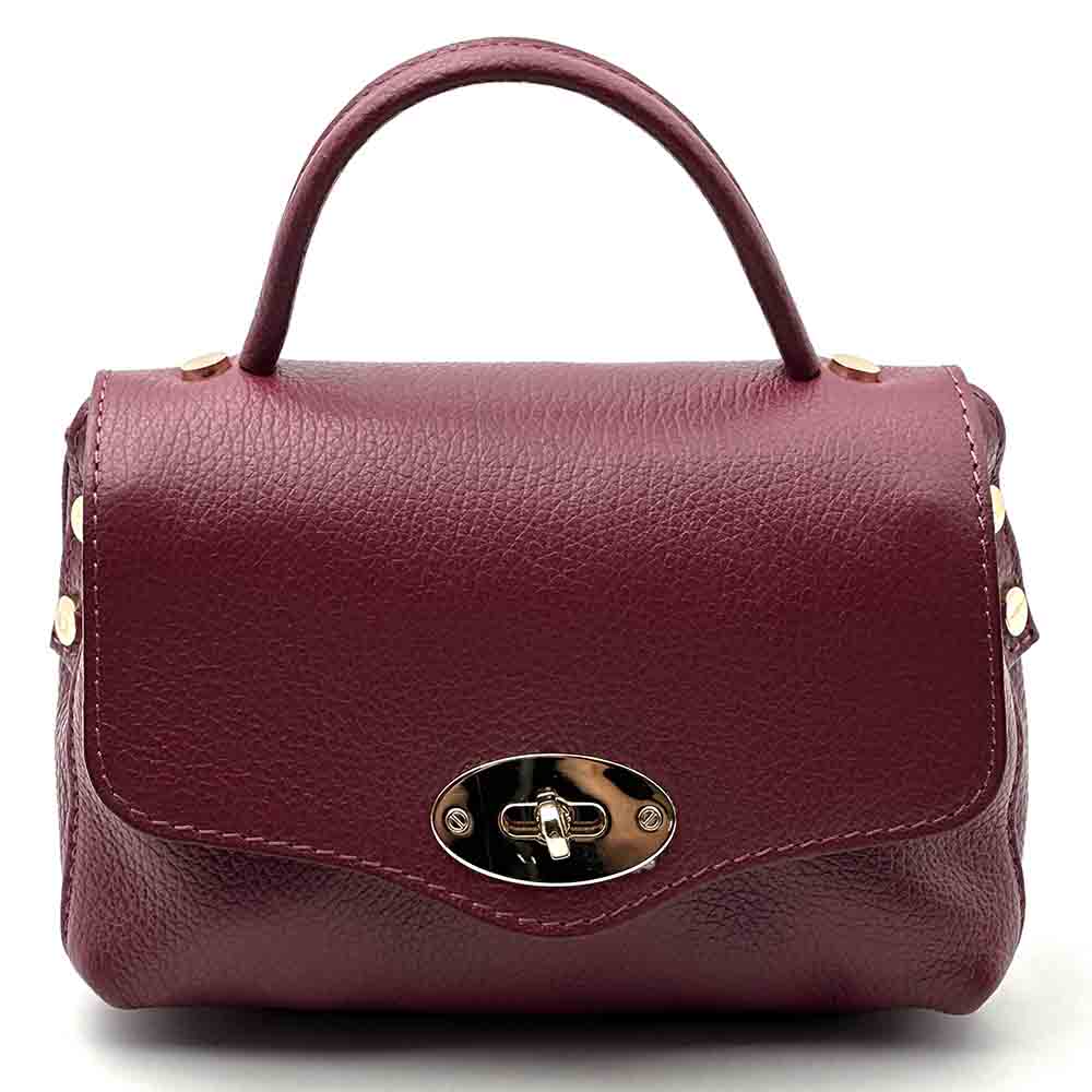 Venezia Cow Leather Top Handle Crossbody Bag - Made In Italy