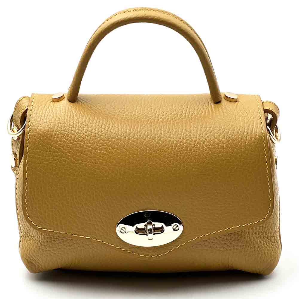 Venezia Cow Leather Top Handle Crossbody Bag - Made In Italy