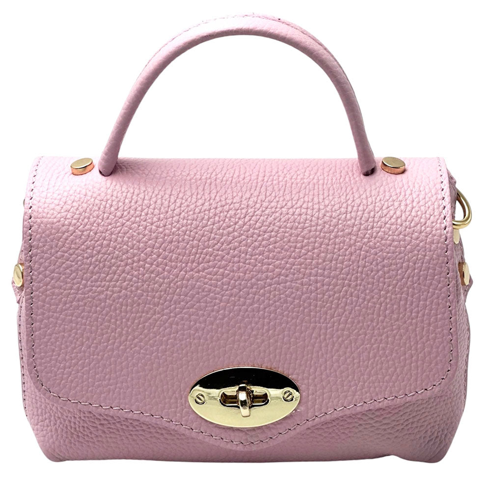 Venezia Cow Leather Top Handle Crossbody Bag - Made In Italy