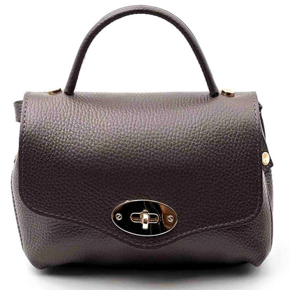 Venezia Cow Leather Top Handle Crossbody Bag - Made In Italy