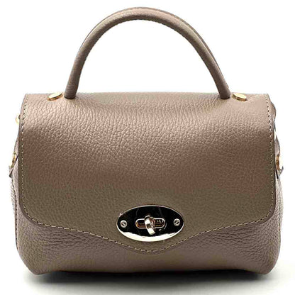 Venezia Cow Leather Top Handle Crossbody Bag - Made In Italy