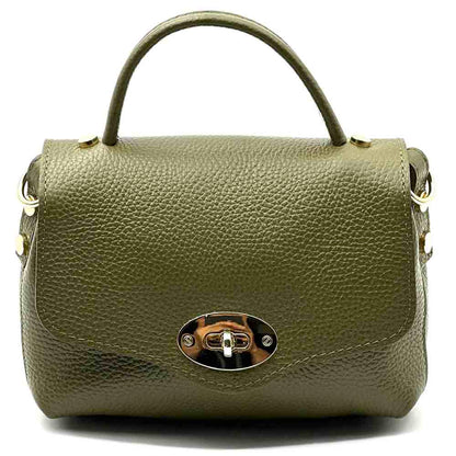 Venezia Cow Leather Top Handle Crossbody Bag - Made In Italy