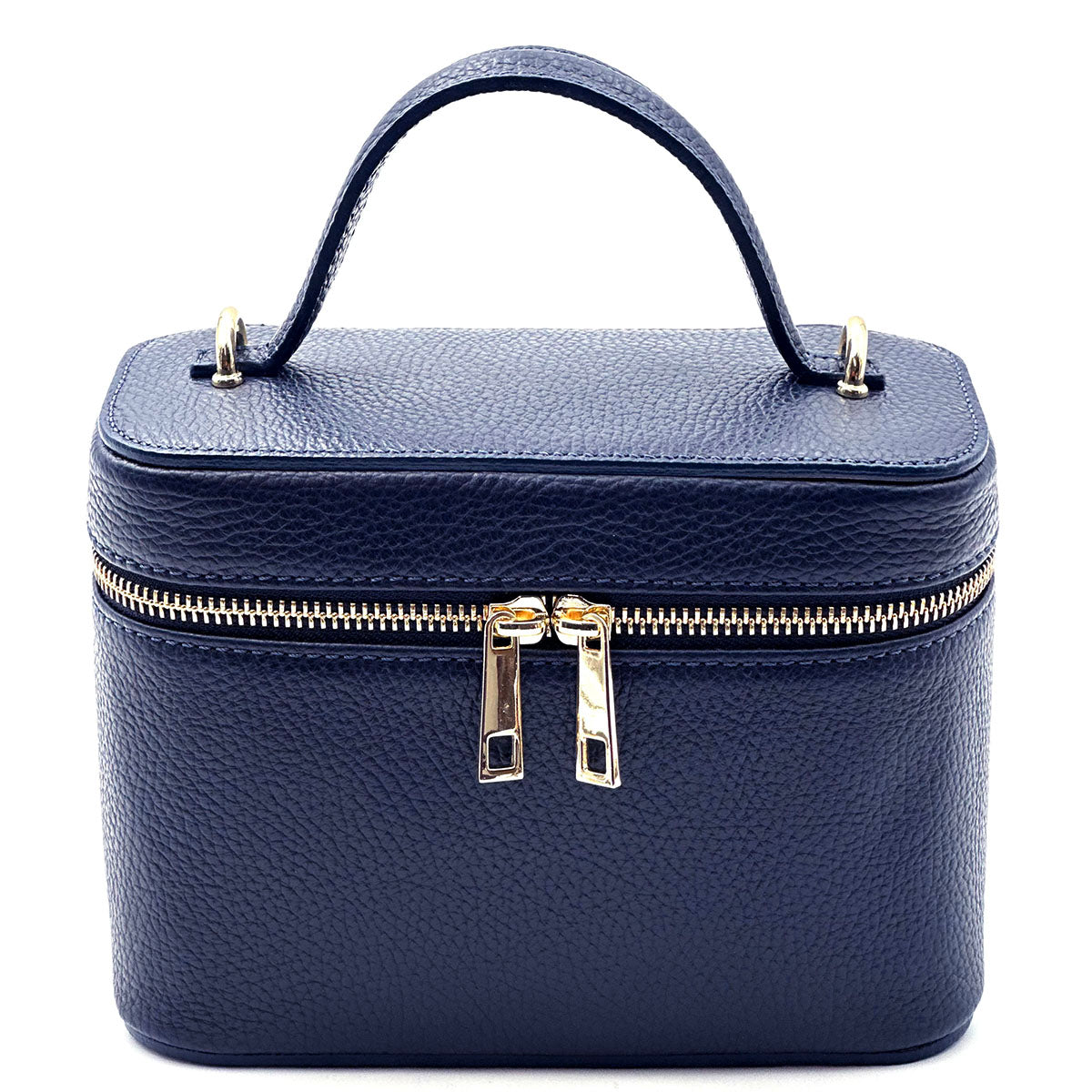 Marzia Structured Leather Vanity &amp; Crossbody Bag - Made In Italy