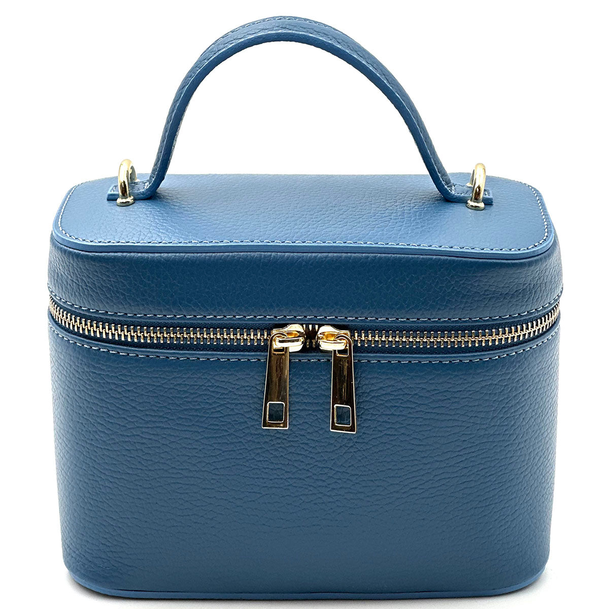 Marzia Structured Leather Vanity &amp; Crossbody Bag - Made In Italy