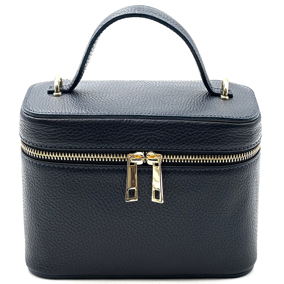 Marzia Structured Leather Vanity &amp; Crossbody Bag - Made In Italy