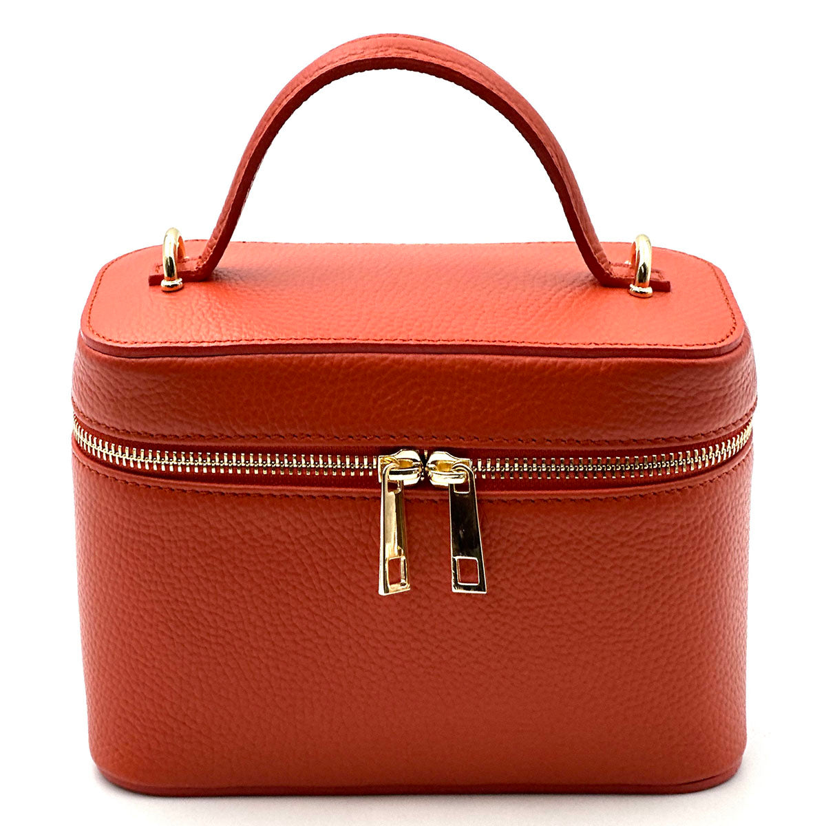 Marzia Structured Leather Vanity &amp; Crossbody Bag - Made In Italy