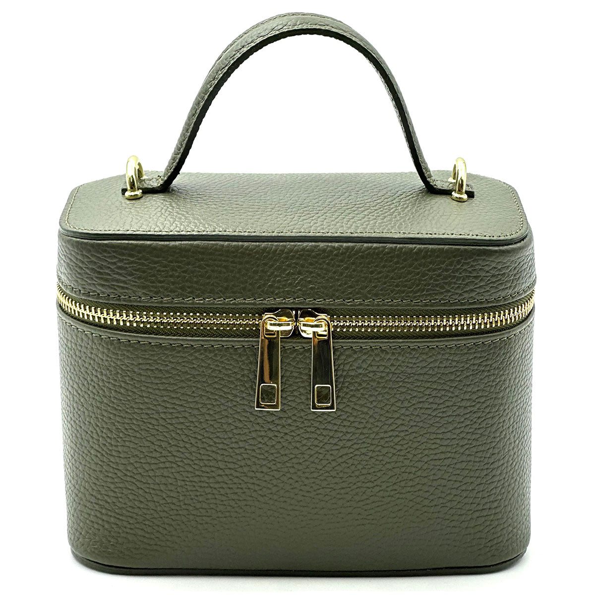 Marzia Structured Leather Vanity &amp; Crossbody Bag - Made In Italy