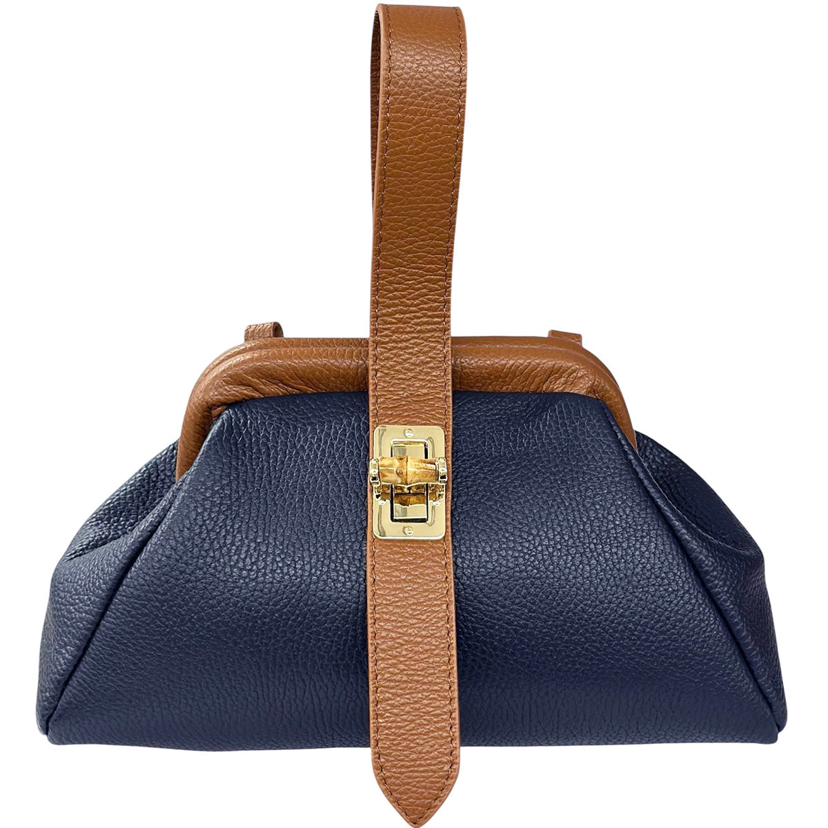 Lavinia Italian Leather Frame Shoulder Bag - Made In Italy