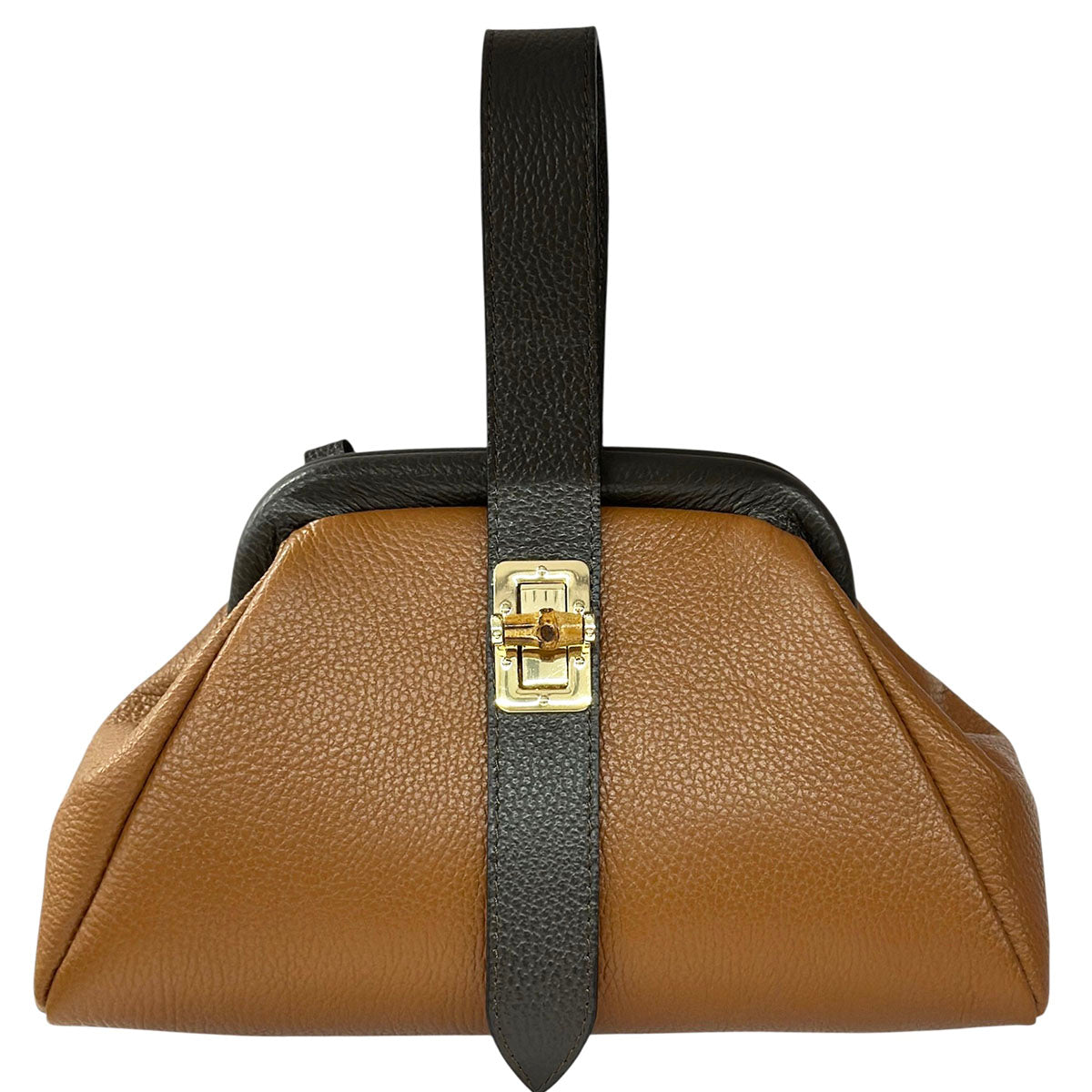 Lavinia Italian Leather Frame Shoulder Bag - Made In Italy