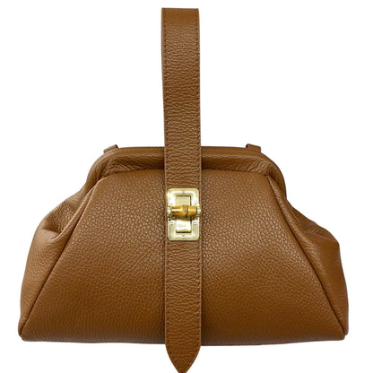 Lavinia Italian Leather Frame Shoulder Bag - Made In Italy