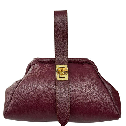 Lavinia Italian Leather Frame Shoulder Bag - Made In Italy