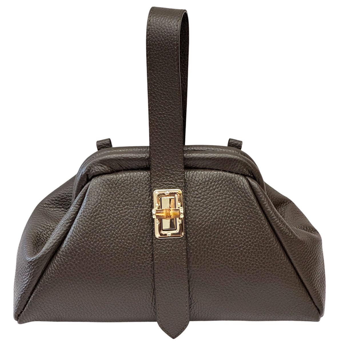 Lavinia Italian Leather Frame Shoulder Bag - Made In Italy