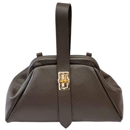 Lavinia Italian Leather Frame Shoulder Bag - Made In Italy