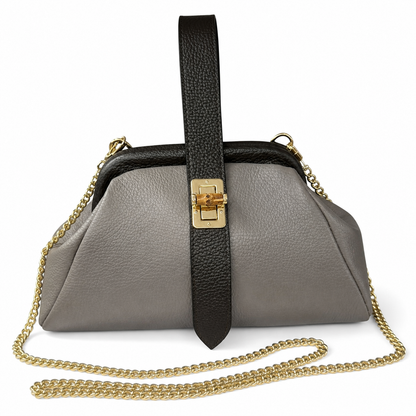 Lavinia Italian Leather Frame Shoulder Bag - Made In Italy