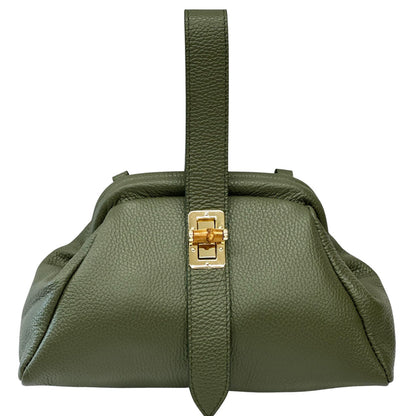 Lavinia Italian Leather Frame Shoulder Bag - Made In Italy