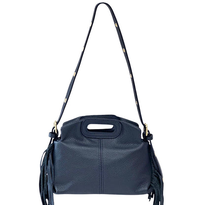 Nazareth Italian Leather Fringe Bag - Made In Italy
