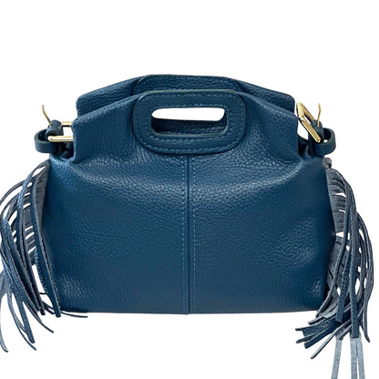 Nazareth Italian Leather Fringe Bag - Made In Italy