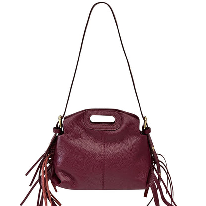 Nazareth Italian Leather Fringe Bag - Made In Italy