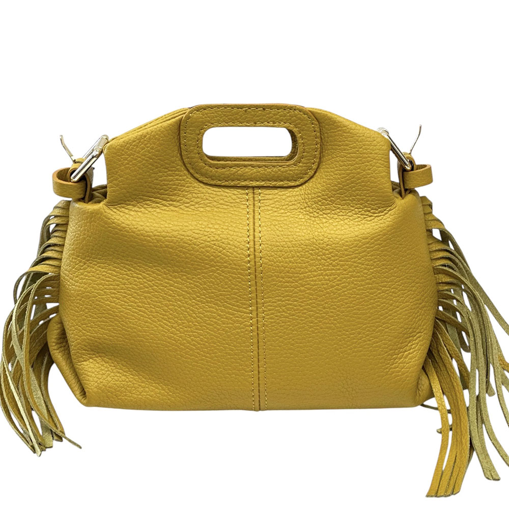 Nazareth Italian Leather Fringe Bag - Made In Italy
