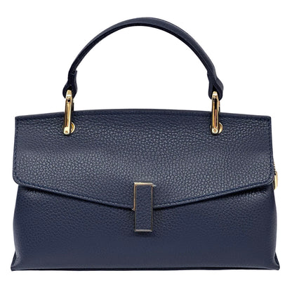 Casimira Compact Italian Leather Envelope Flap Top Handle Bag - Made In Italy