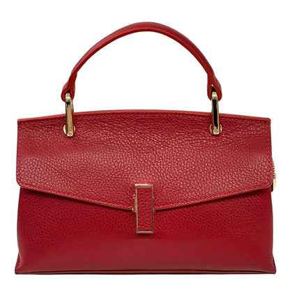 Casimira Compact Italian Leather Envelope Flap Top Handle Bag - Made In Italy