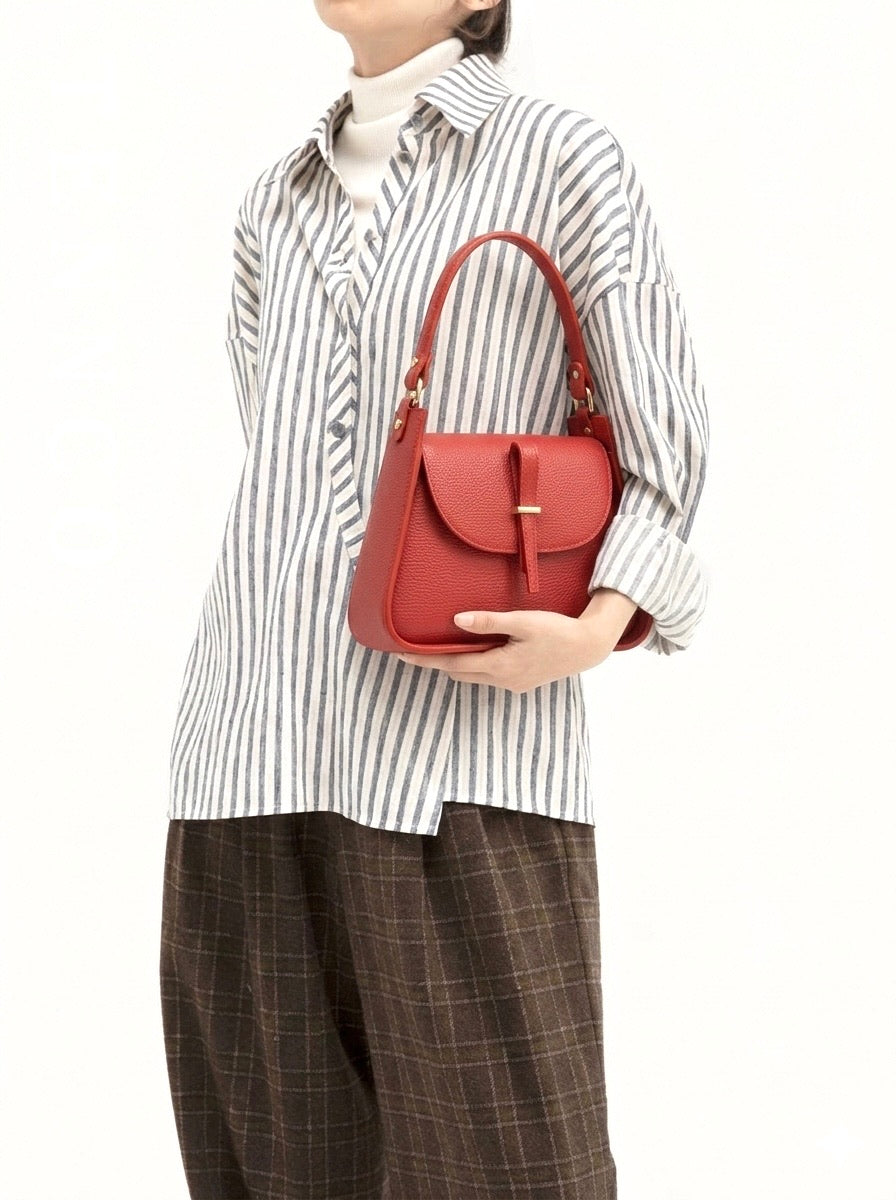 Lorenza Italian Cow Leather Shoulder Bag - Made In Italy