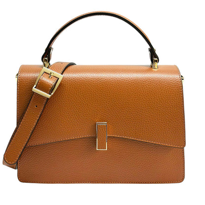 Flaminia Structured Italian Cow Leather Handbag - Made In Italy