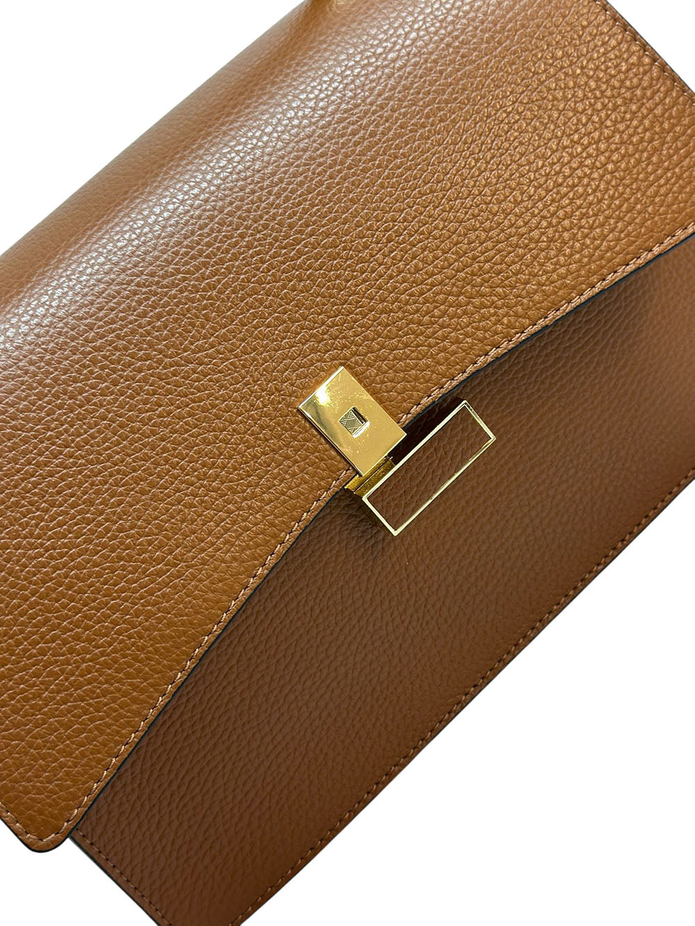 Flaminia Structured Italian Cow Leather Handbag - Made In Italy