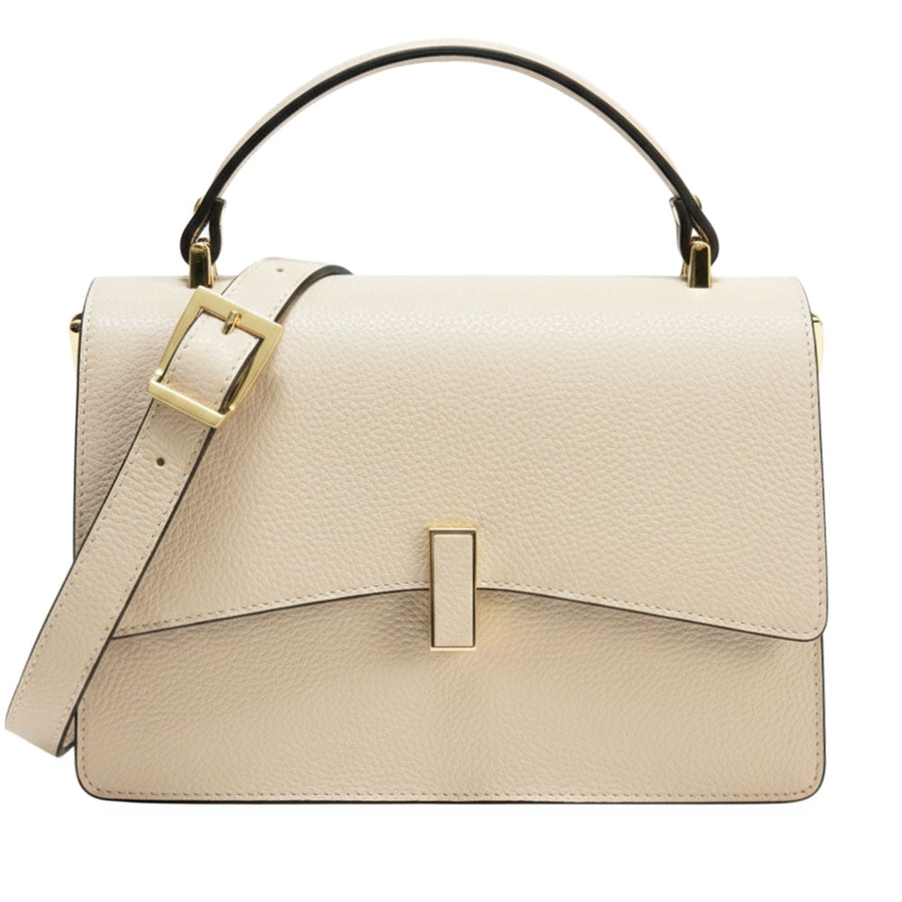 Flaminia Structured Italian Cow Leather Handbag - Made In Italy