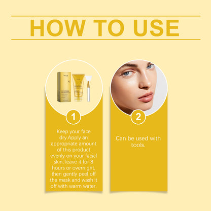 Hoygi Turmeric Collagen Peel-Off Mask (With A Scraper) Gently Cleanses, Moisturizes, Nourishes And Smooths The Facial Skin