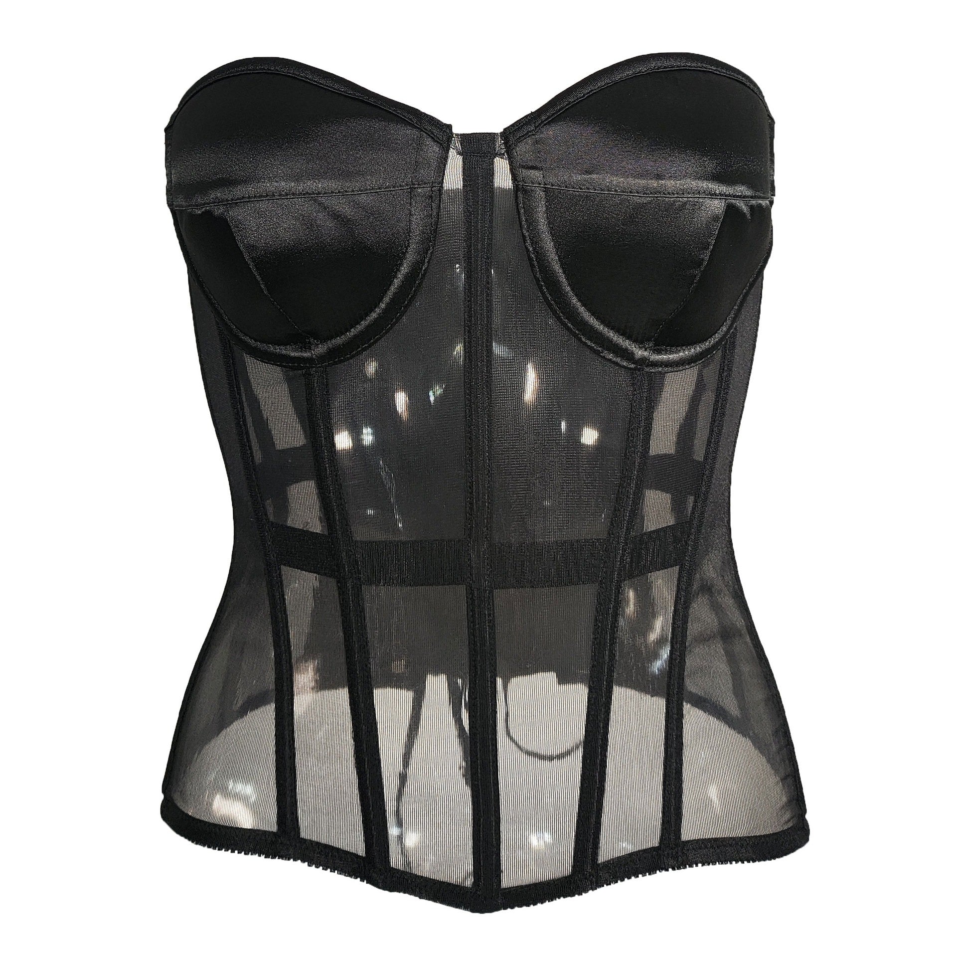 Early spring perspective mesh thin shaping corset, European and American women&
