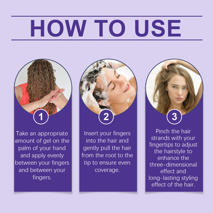 Curl Styling Gel Hair Moisturizing Light Refreshing Curl Styling Long Lasting Care Gel