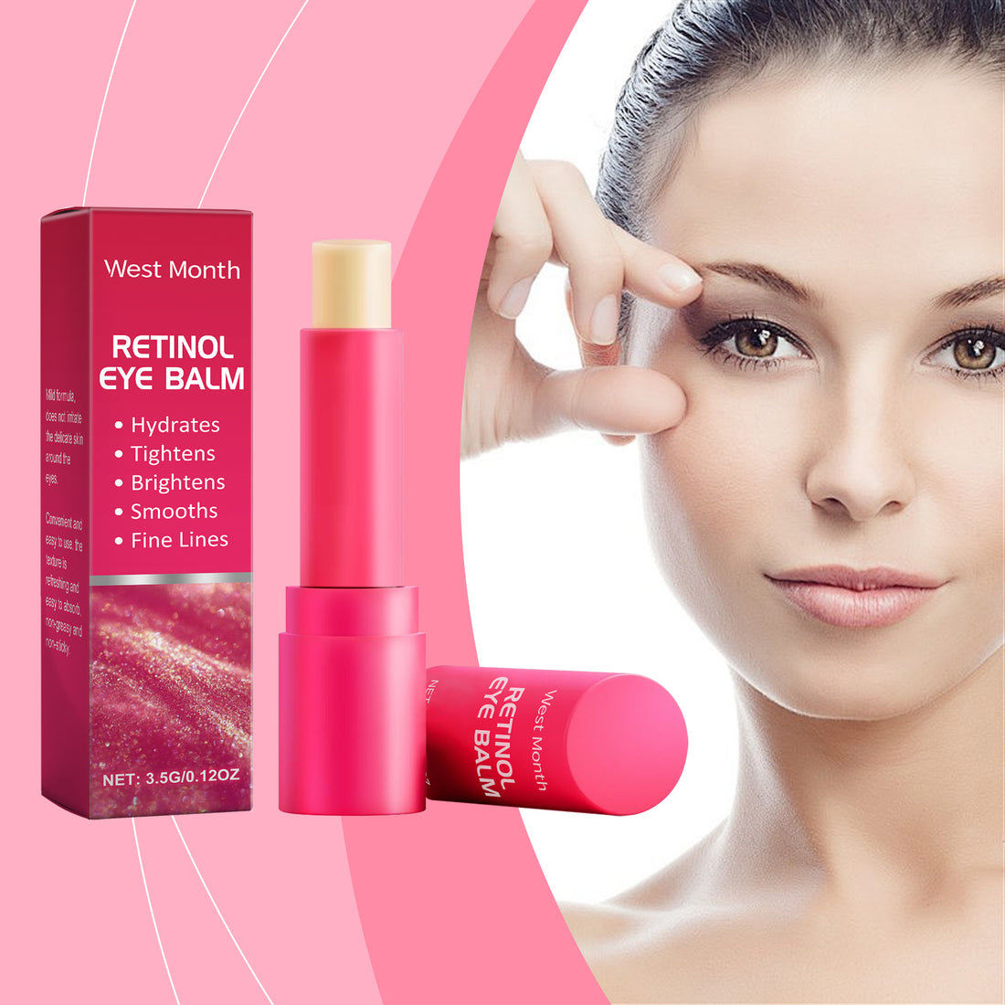 West&amp;Month Moisturizing Eye Cream Stick, Moisturizing And Firming Eye Cream