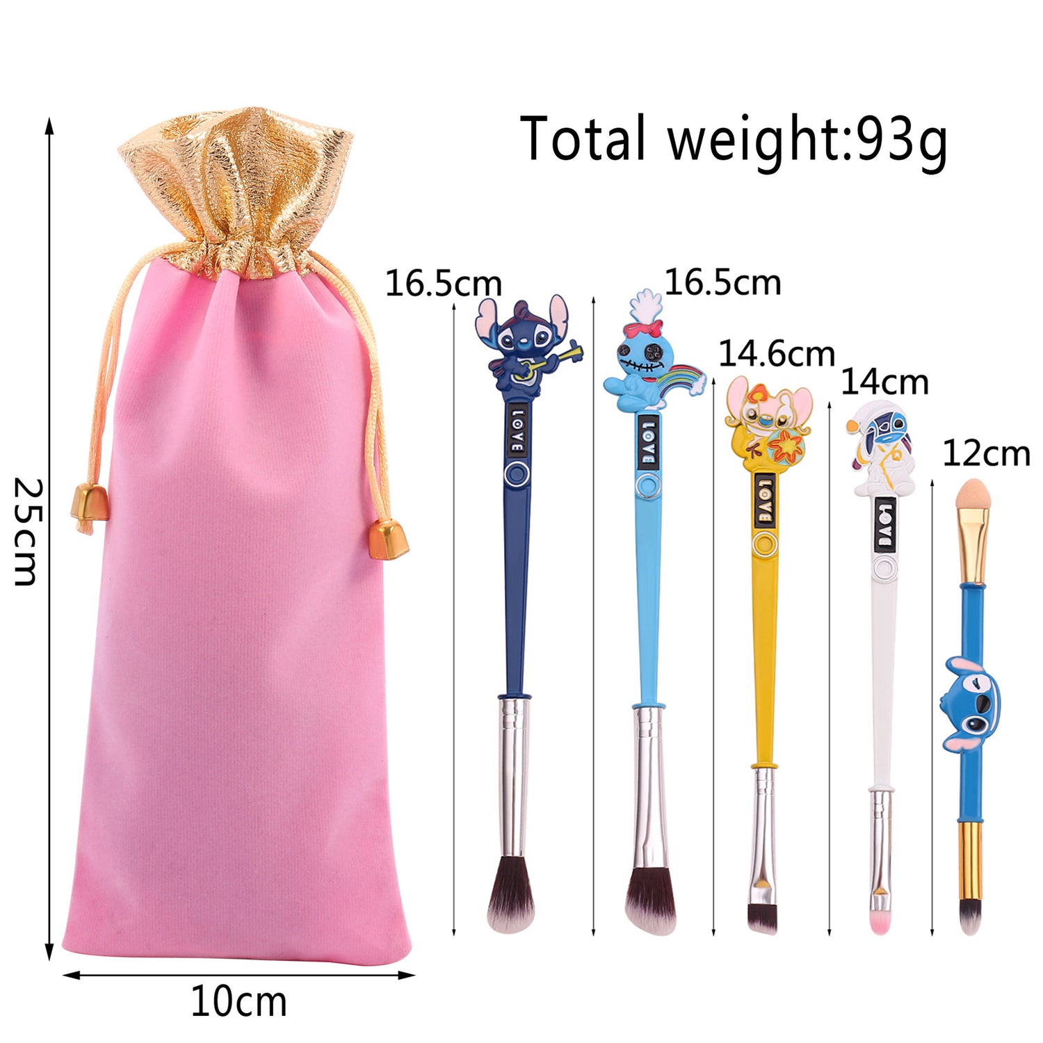 Cute Stitch Makeup Brush Stitch Doll Shaped Gifts Stitch Makeup Brush