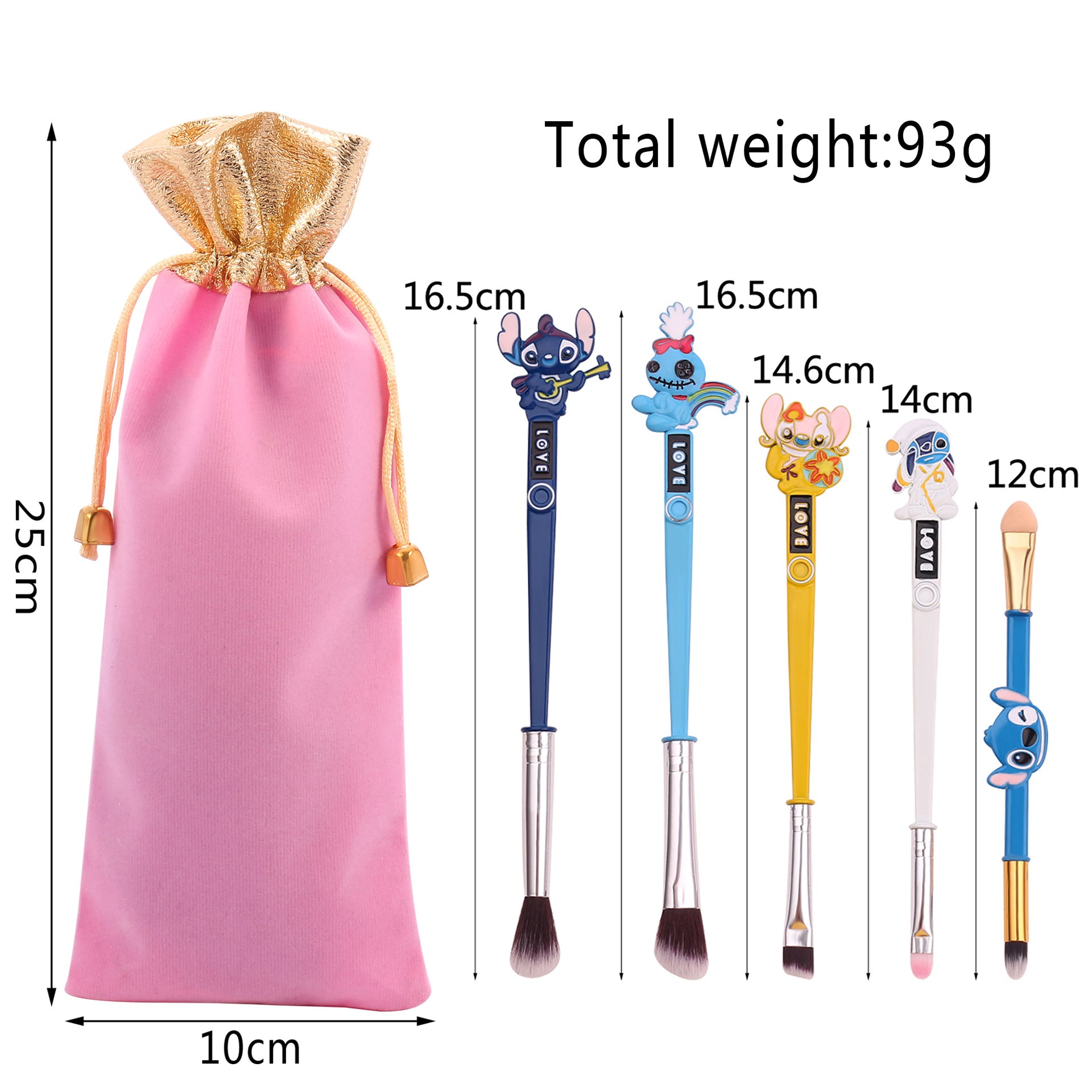 Cute Stitch Makeup Brush Stitch Doll Shaped Gifts Stitch Makeup Brush