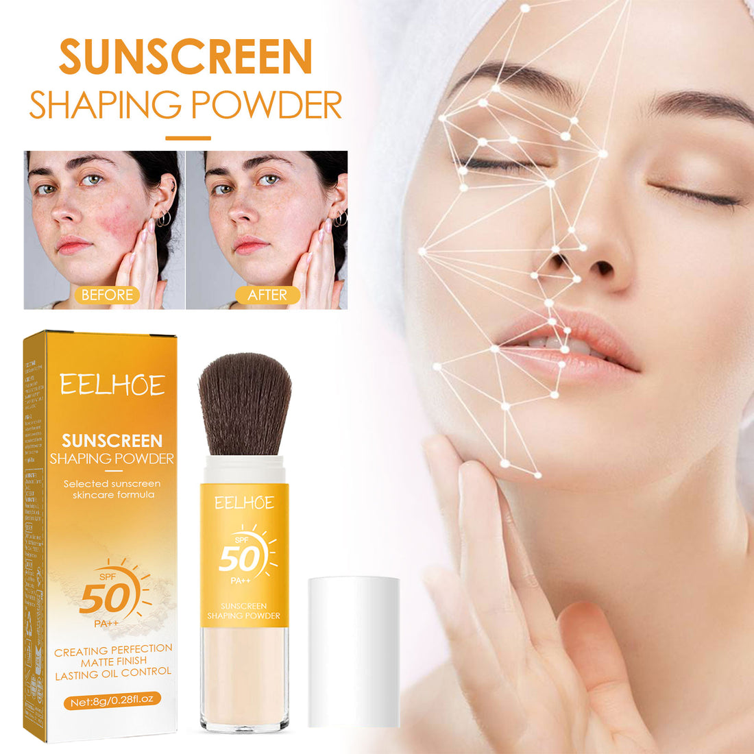 Setting Powder Natural Lightweight Breathable Makeup Oil Control Long-Lasting Makeup Waterproof And Sweat Resistant Setting Powder